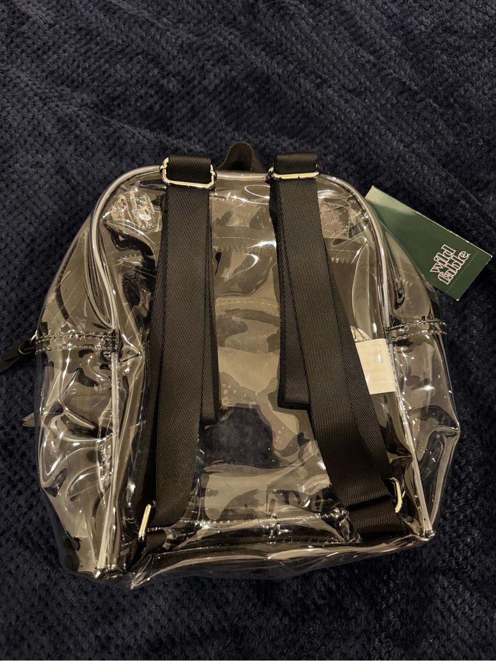 NWT wild fable Clear Mini Backpack with Black Trim - Picture 3 of 4